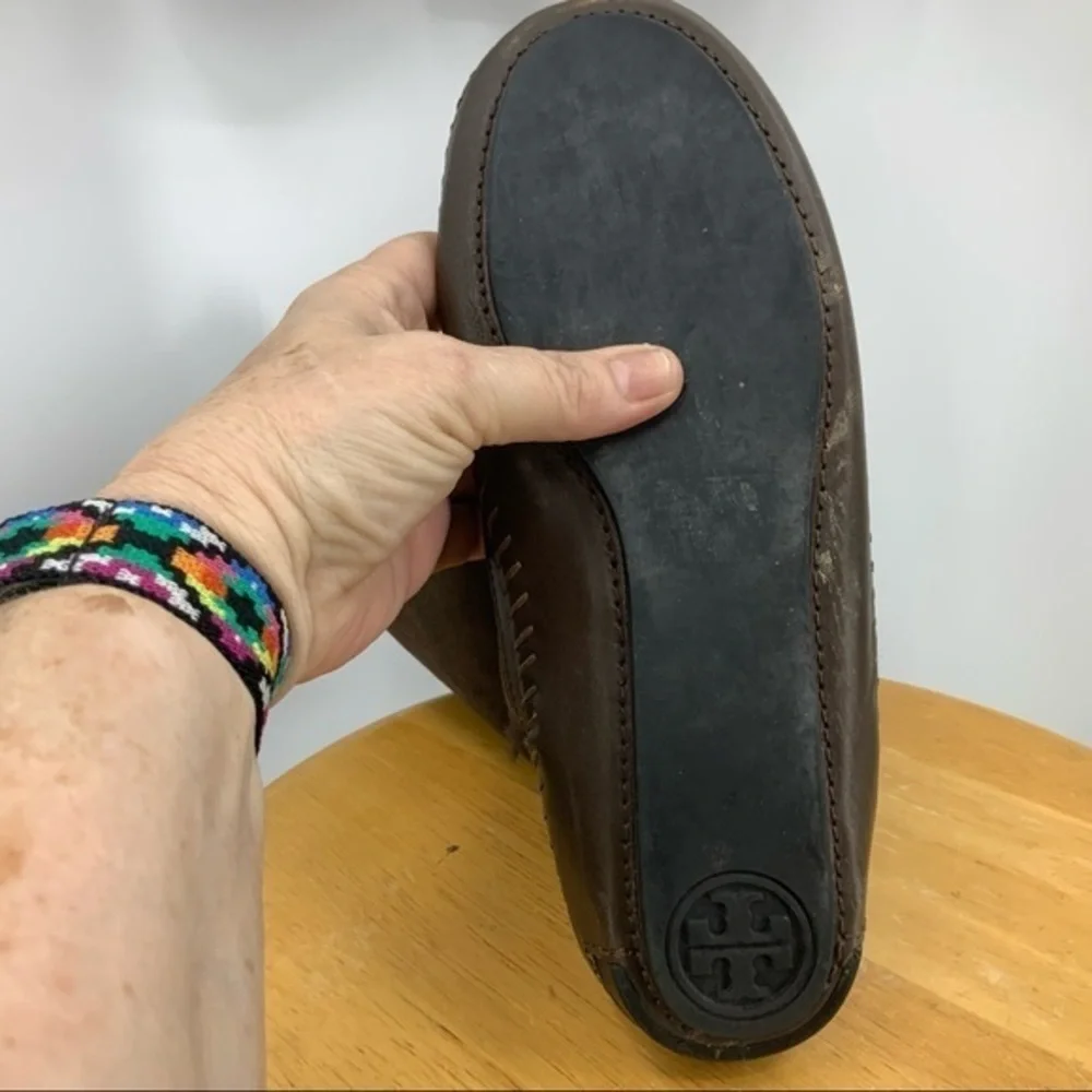 Tory Burch Moccasin style brown Suede boot 8